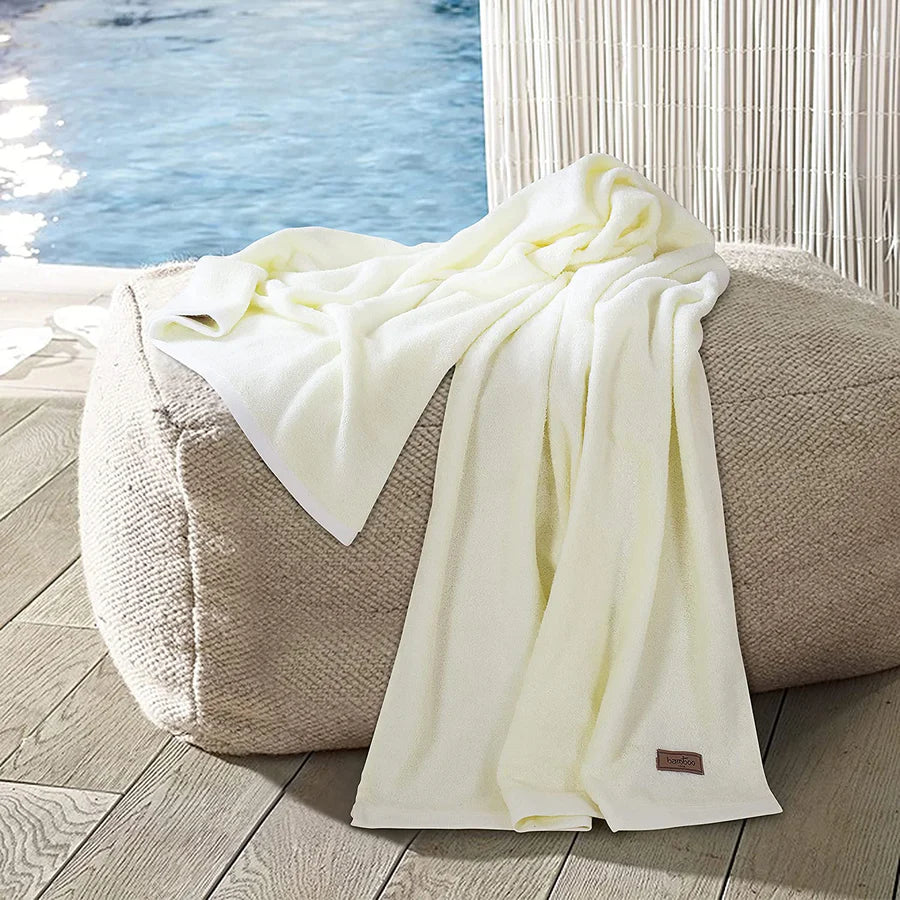 BAMBOO CREAM BATH TOWEL