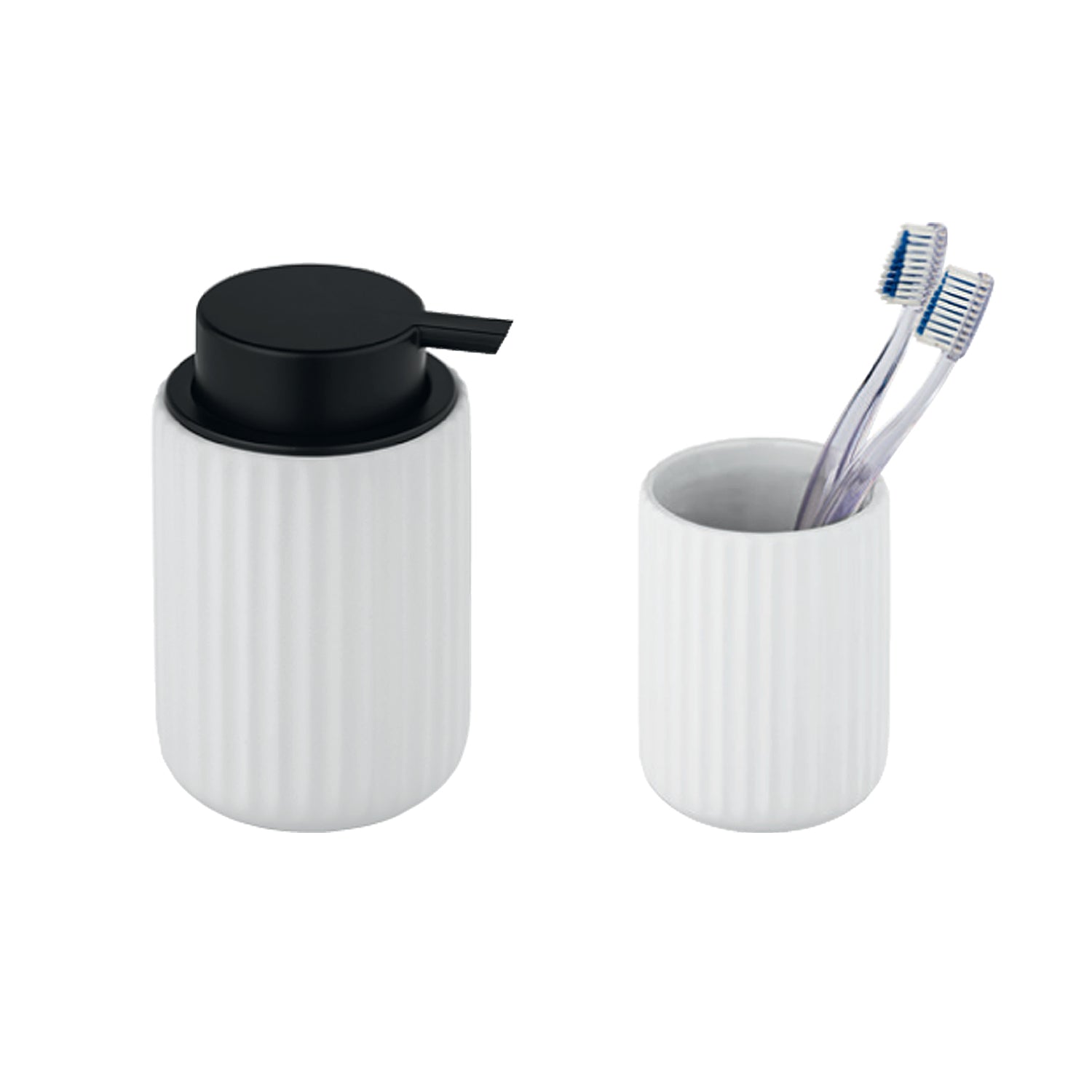 BELLUNO WHITE 2PCS BATHROOM SET