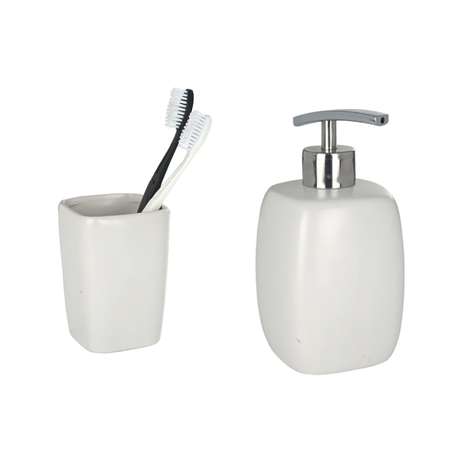 FARO WHITE 2PCS BATHROOM SET