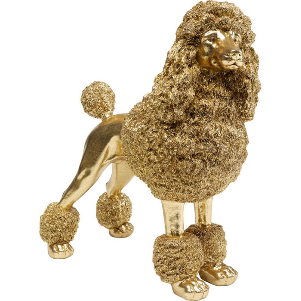 MRS POODLE GOLD 34CM HOME DECOR