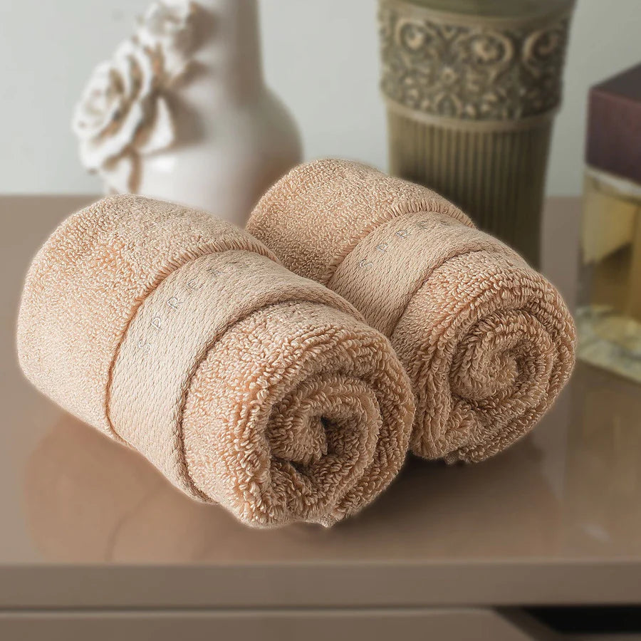 RESORT BEIGE LUXURY 2PC FACE TOWEL