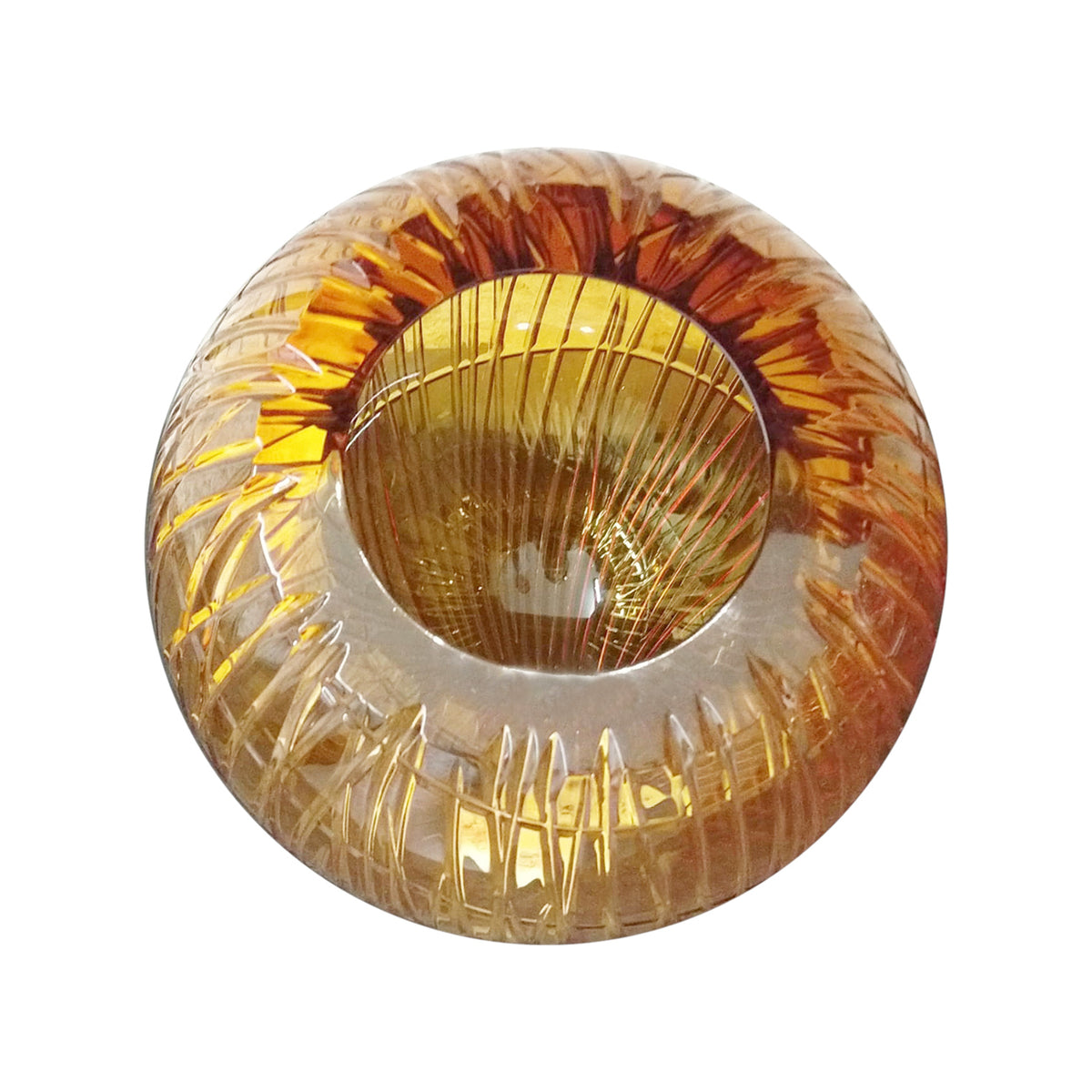 PARALLEL MEDIUM AMBER VASE HOME DECOR