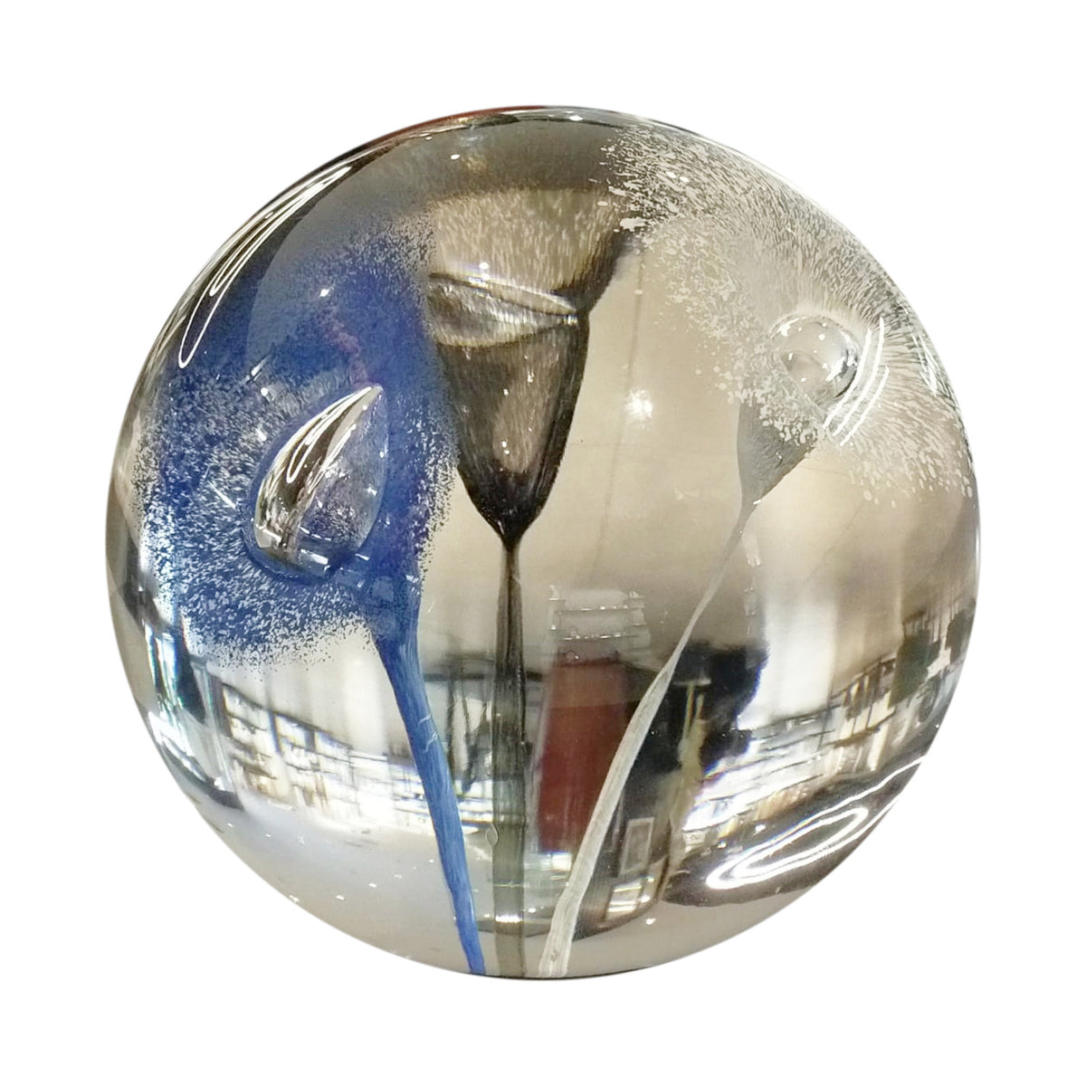 SFERA WITH FLOWERS INSIDE CRYSTAL ROUND HOME DECOR