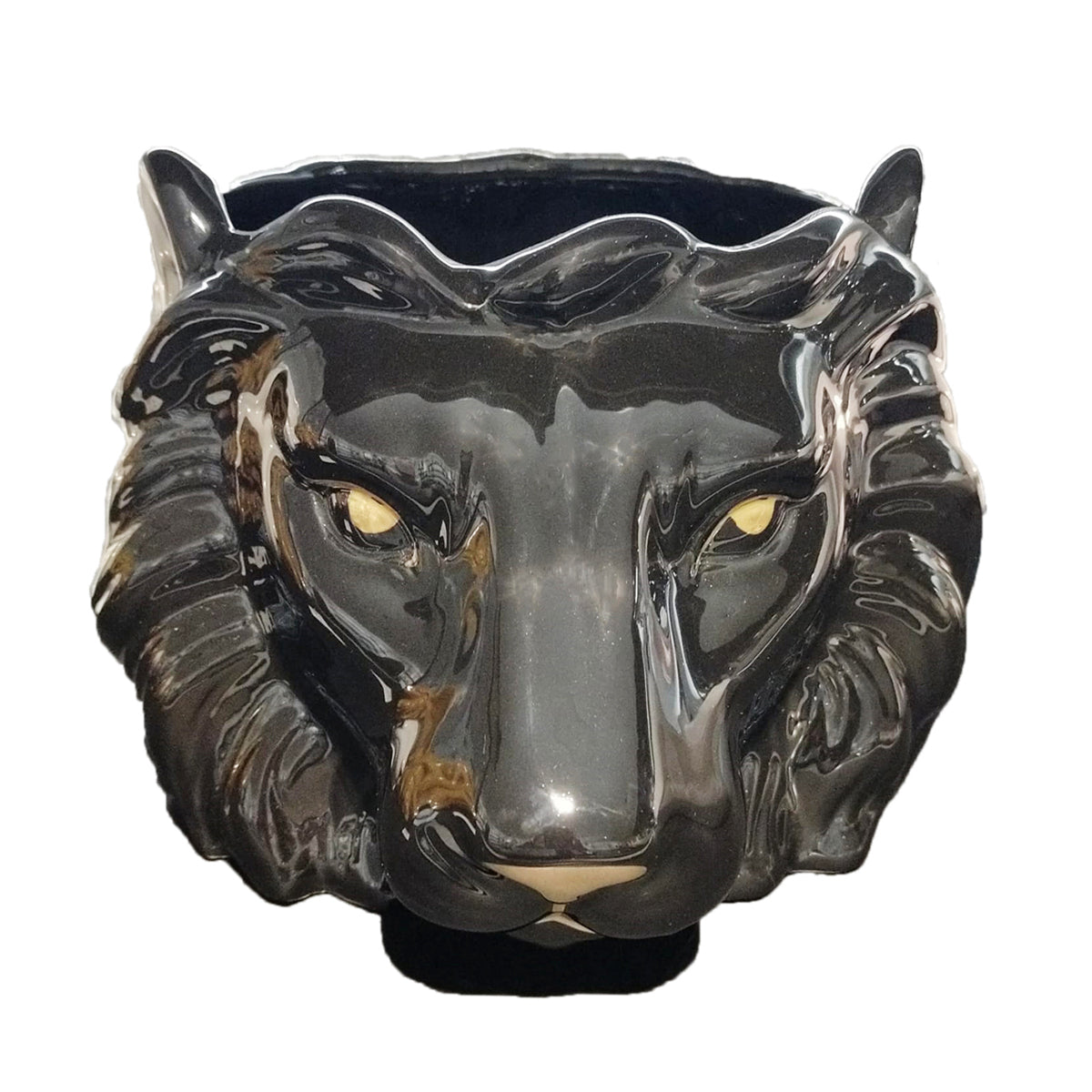 VIMIN BLACK LION HEAD POT HOME DECOR
