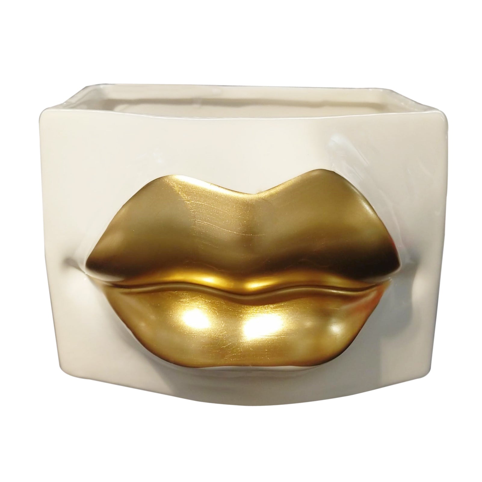 QUADRA LABBRA DORATE CERAMIC GOLDEN LIPS HOME DECOR