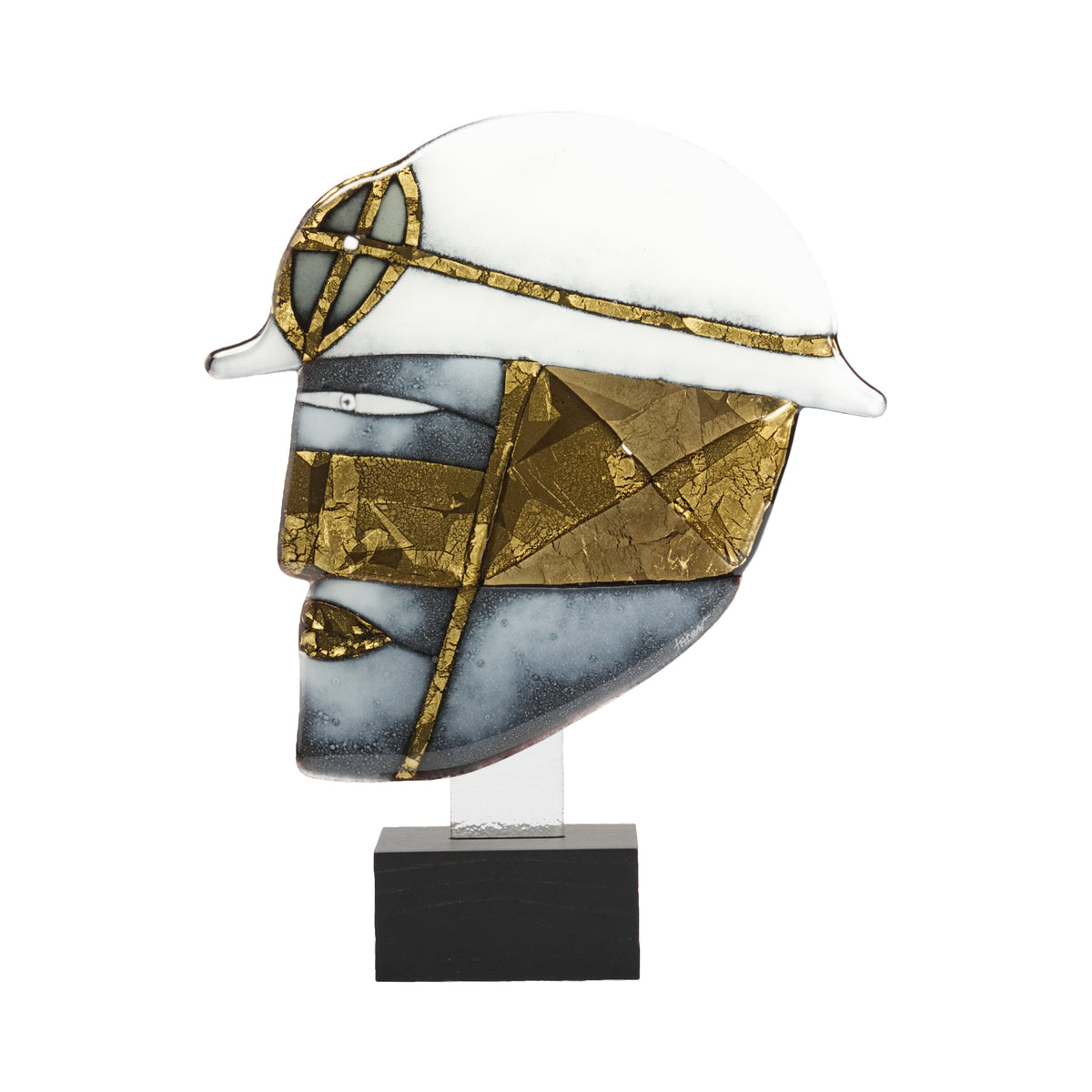 STANDING WHITE GOLDEN HEAD HOME DECOR