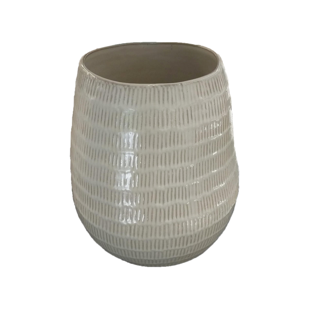 GIORGIA CERAMICS CREAM BEIGE VASE HOME DECOR