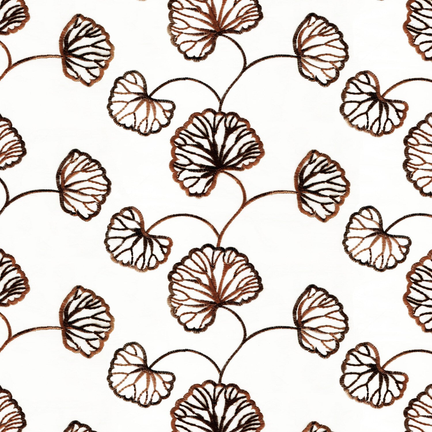 IMAMI BROWN FLORAL SHEER FABRIC