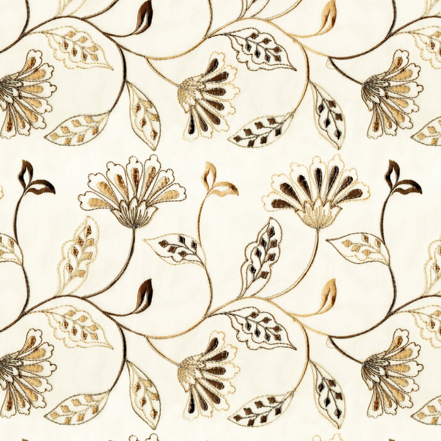 KWID BROWN FLORAL SHEER FABRIC