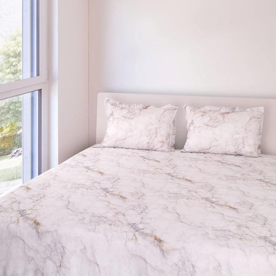 MADE FROM GREEN 550 TC COTTON PINK MODERN DOUBLE BEDSHEET