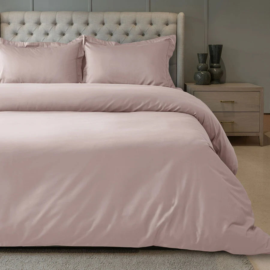 SUPIMA COTTON 900 TC DUSTY PINK PLAIN DOUBLE BEDSHEET