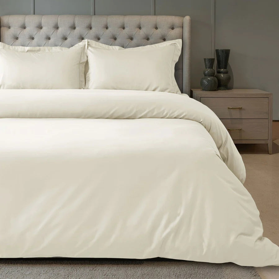 SUPIMA COTTON 900 TC IVORY PLAIN DOUBLE BEDSHEET