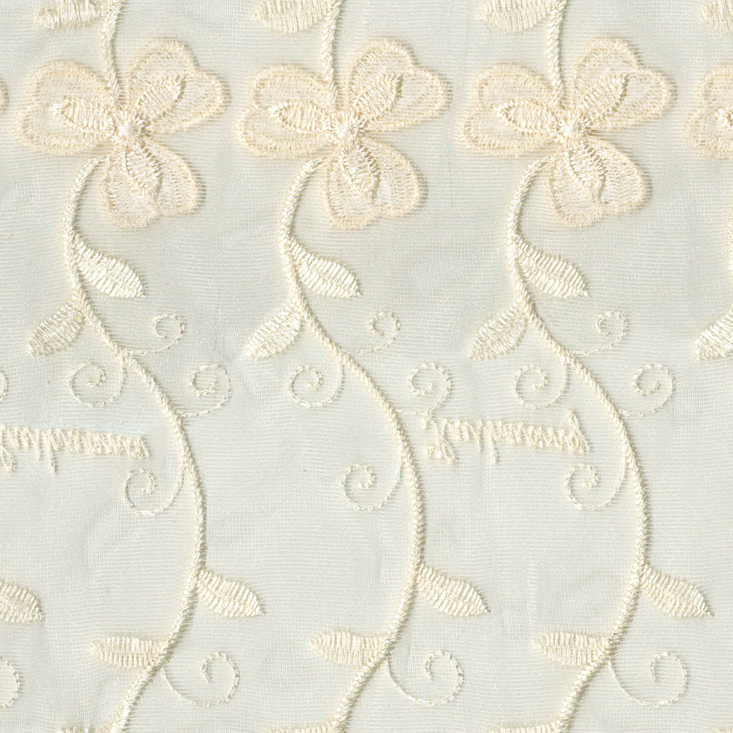 D FAWN FLORAL SHEER FABRIC