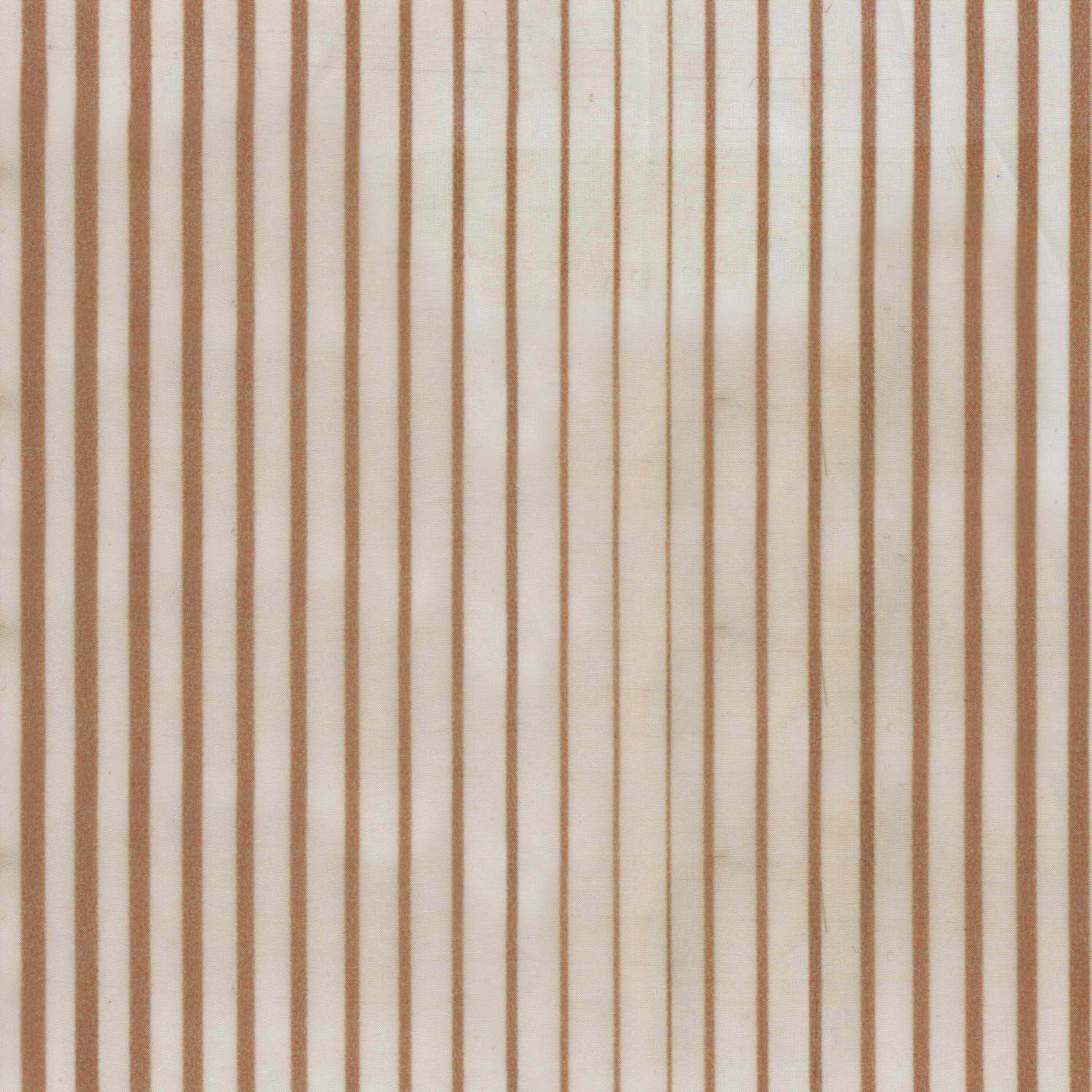 YURY RUST PLAIN STRIPED SHEER FABRIC