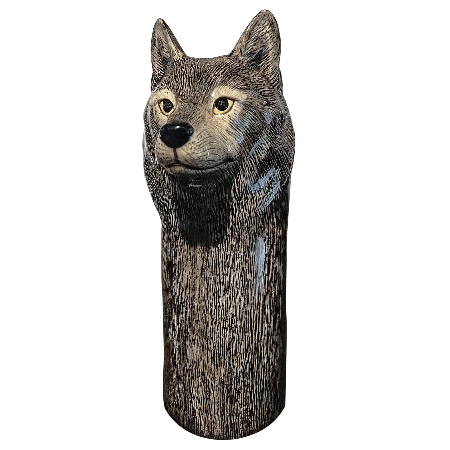 BROWN WOLF LARGE FLOWER VASE HOME DECOR