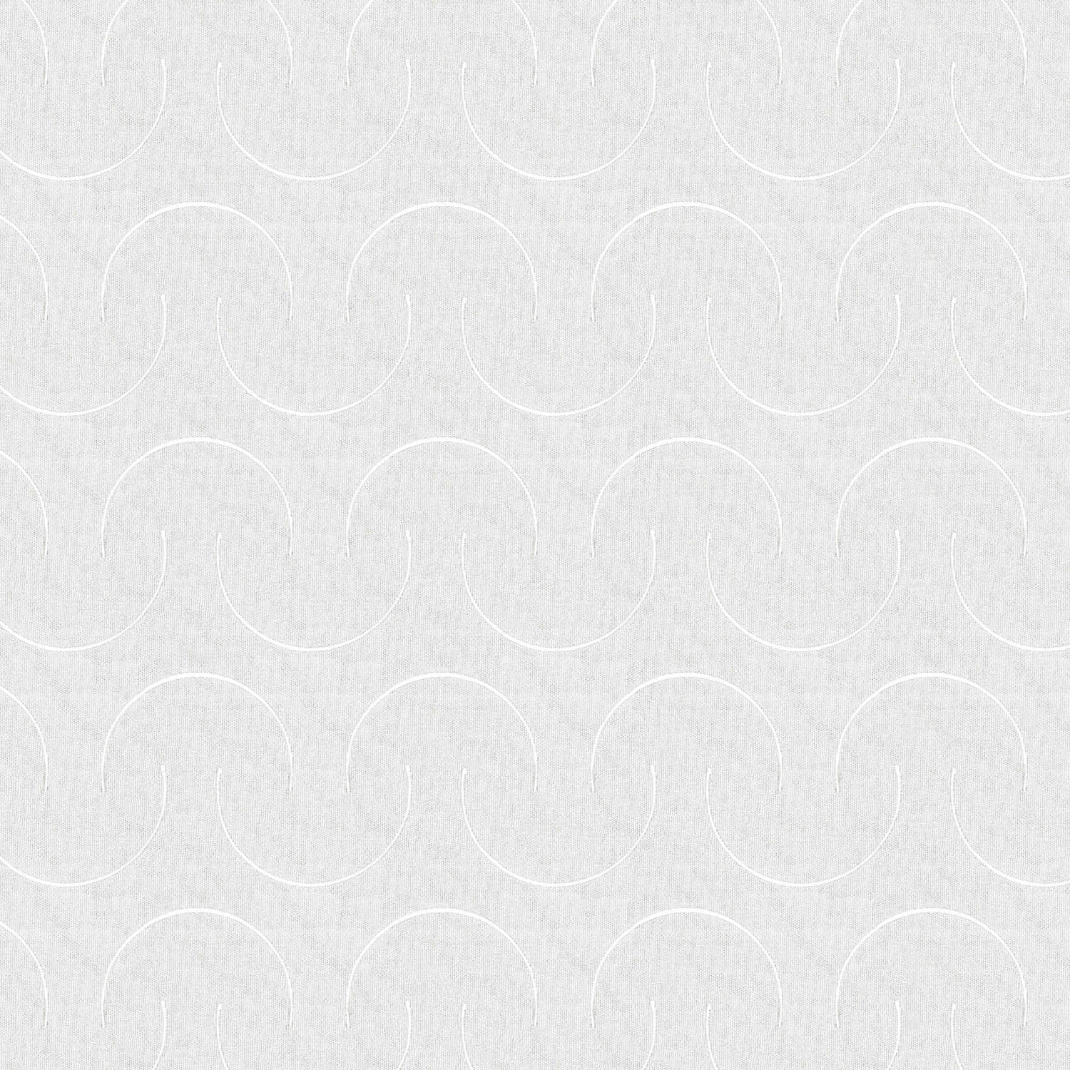 LZ WHITE MODERN CURTAIN FABRIC