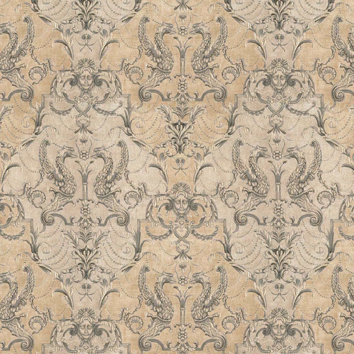 POLIN BEIGE DMSK SOFA FABRIC