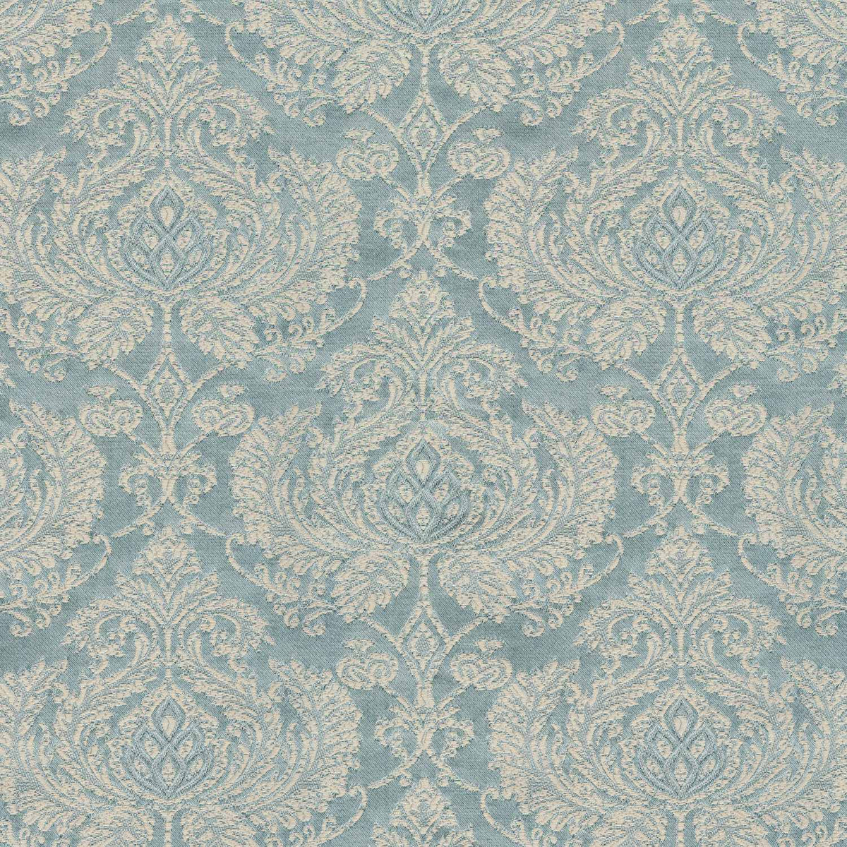 DAYANA AQUA GREEN FLORAL CURTAIN FABRIC