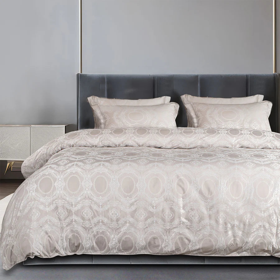 MODAL JACQUARD 600TC SILVER MIRROR DOUBLE BEDSHEET