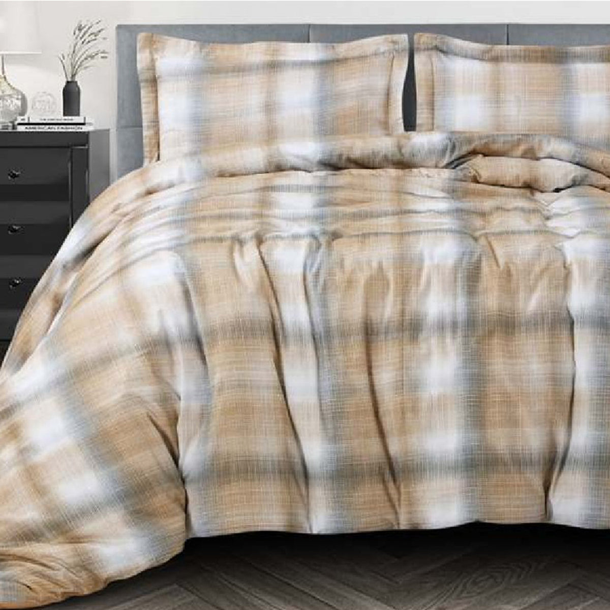 FOUR SEASONS XL BEIGE MODERN DOUBLE BEDSHEET