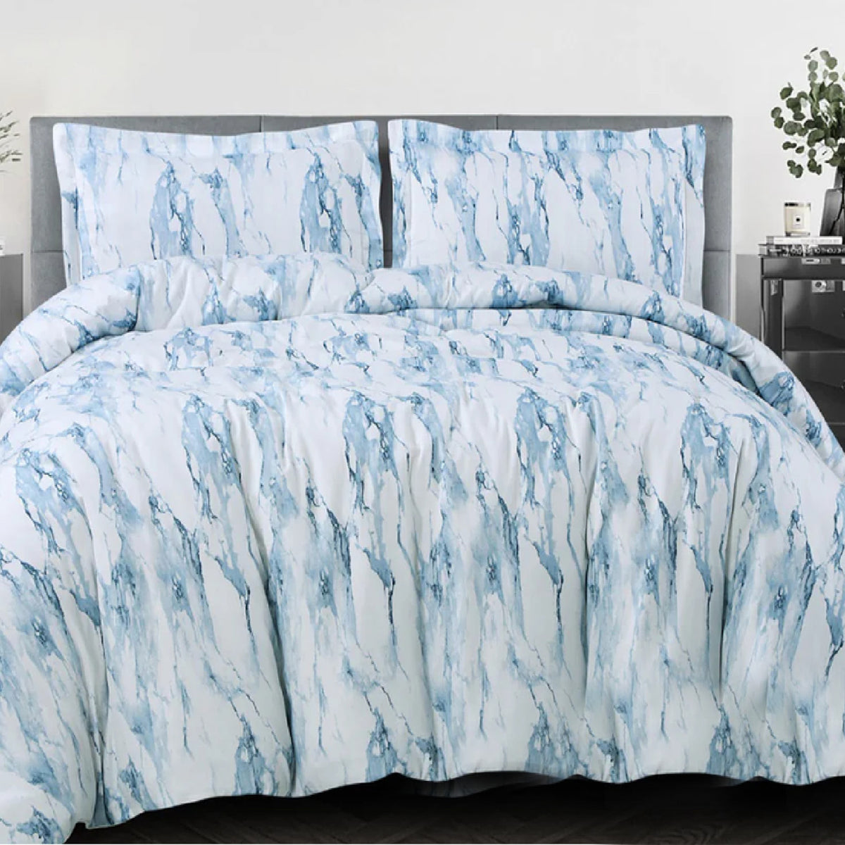 FOUR SEASONS XL SKYBLUE MODERN DOUBLE BEDSHEET