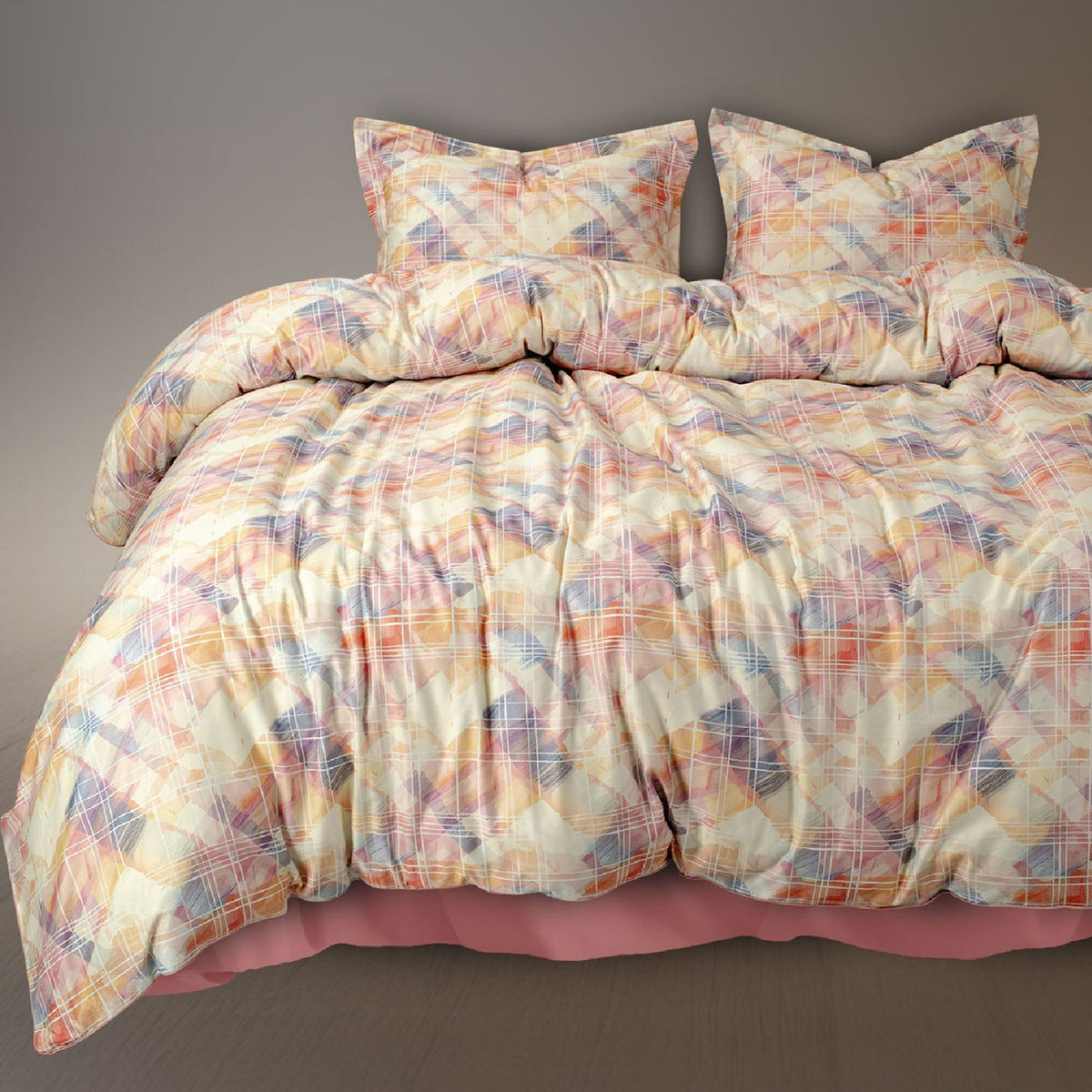 GLOBAL LIVING SG MULTICOLOUR STRIPED DOUBLE BEDSHEET
