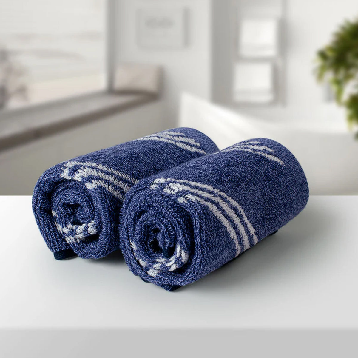 BAMBOO BLUE 100% LUXURY COTTON 2PC FACE TOWEL