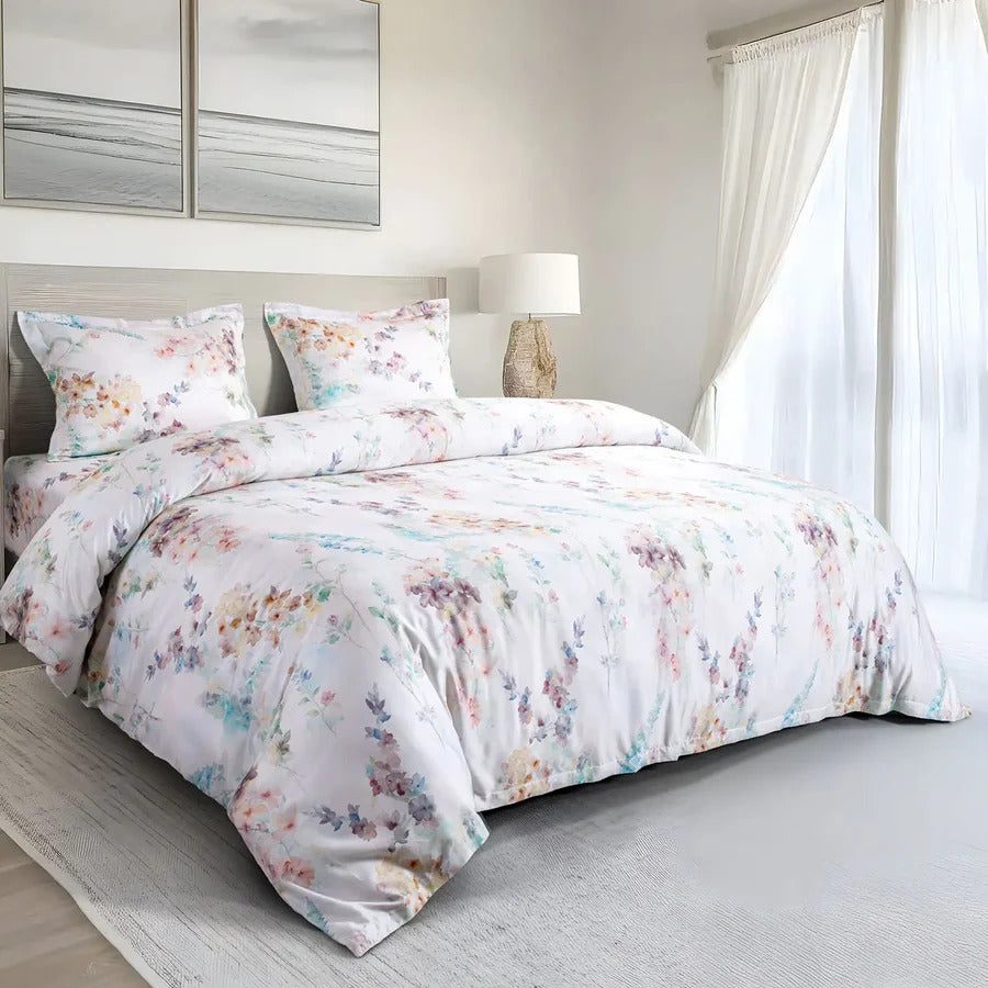MICROMODAL SPRINGS SPARKLE FLORAL DOUBLE BEDSHEET