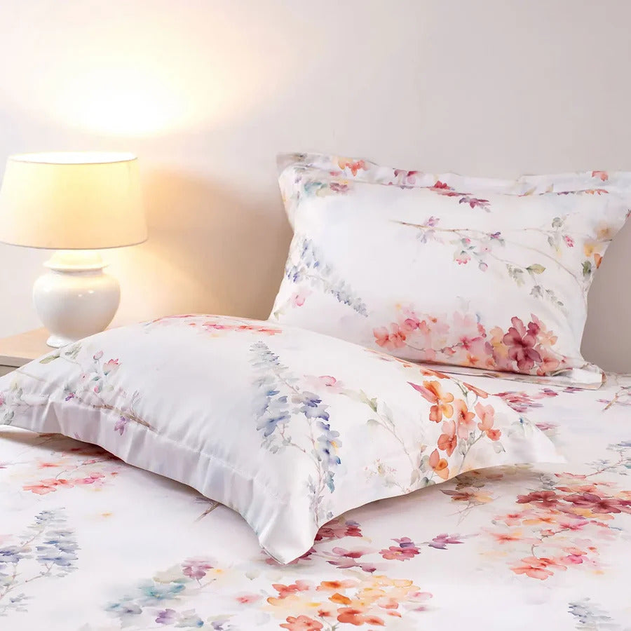 MICROMODAL FALL FLOWERS FLORAL DOUBLE BEDSHEET