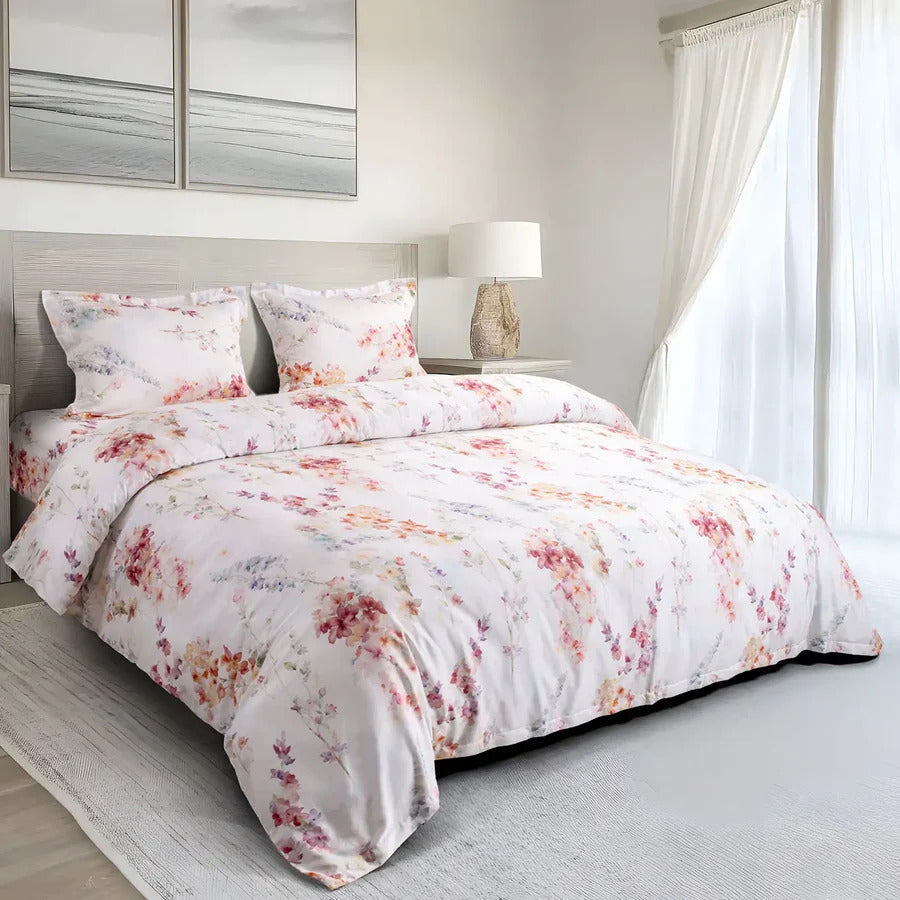 MICROMODAL FALL FLOWERS FLORAL DOUBLE BEDSHEET