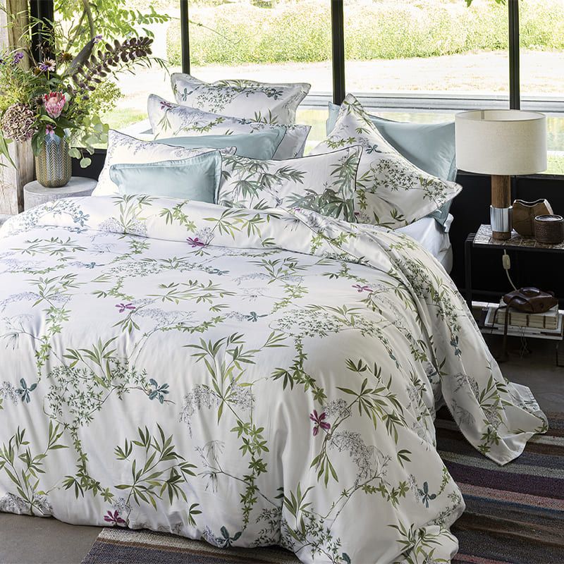 ALEXANDRE TURPAULT MATIN BIANCE ORGANIC COTTON SATIN LUXURY DOUBLE BEDSHEET