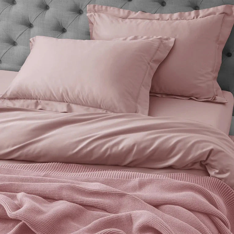 SUPIMA COTTON 900 TC DUSTY ROSE PLAIN DOUBLE BEDSHEET