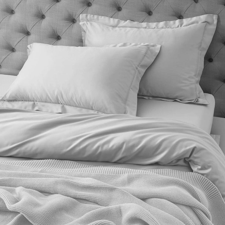SUPIMA COTTON 900 TC LIGHT GREY PLAIN DOUBLE BEDSHEET