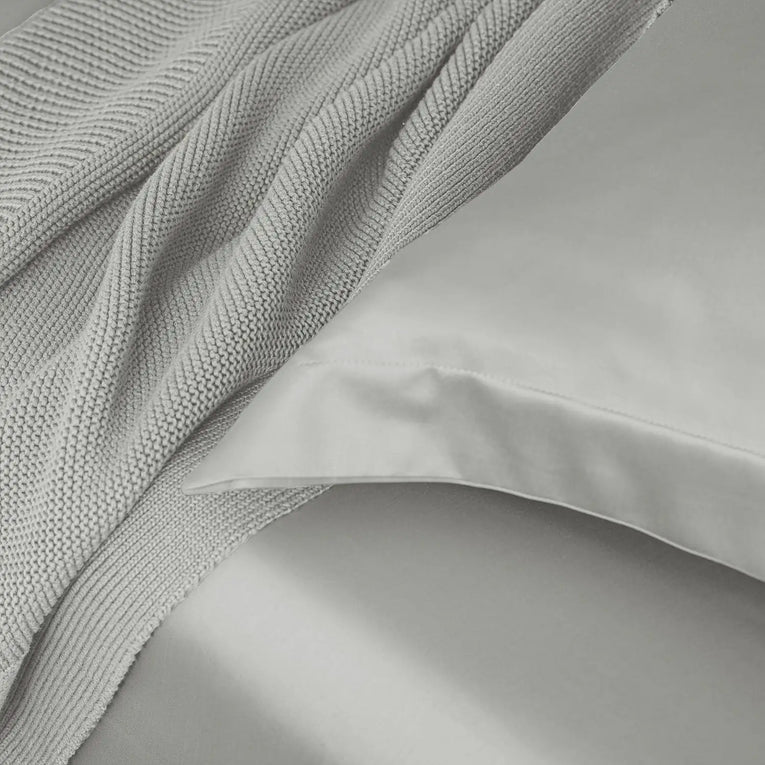 SUPIMA COTTON 900 TC SILVER PLAIN DOUBLE BEDSHEET