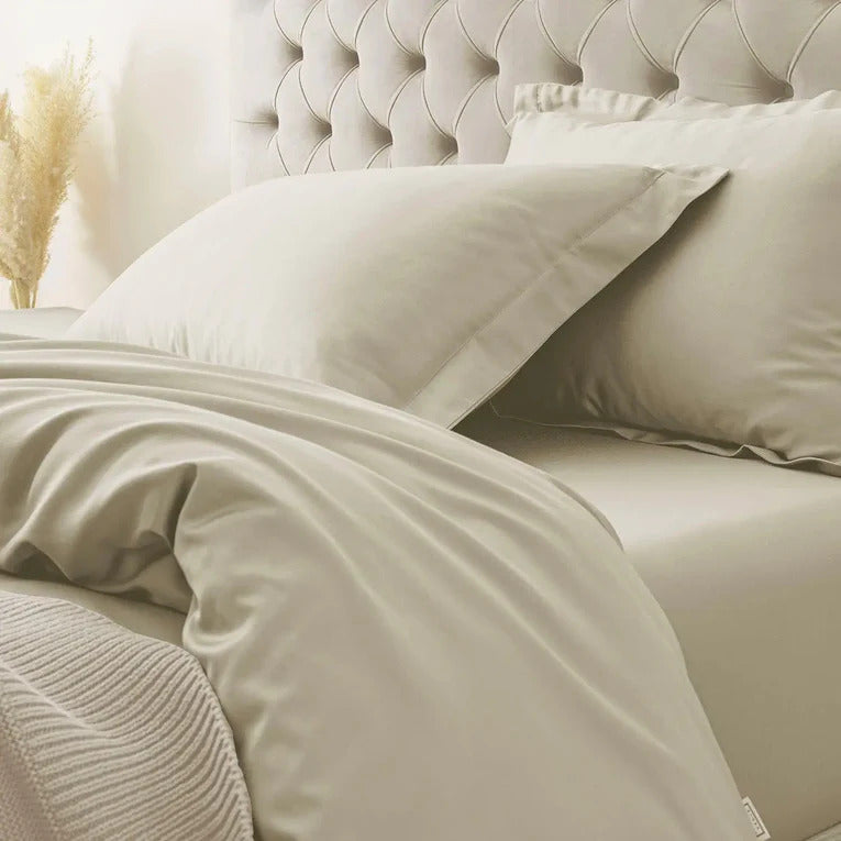 SUPIMA COTTON 900 TC VANILLA ICE PLAIN DOUBLE BEDSHEET