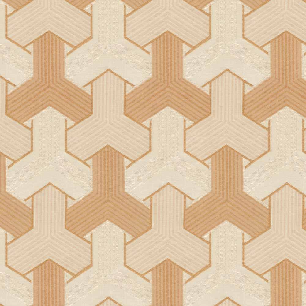 BENTLEY ORANGE ABSTRACT CURTAIN FABRIC