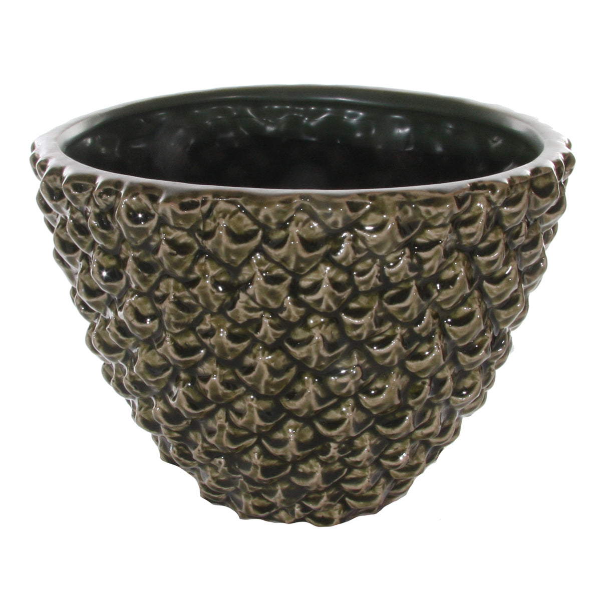 CERAMIC PINEAPPLE BOWL GREEN HOME ACCESSORIES