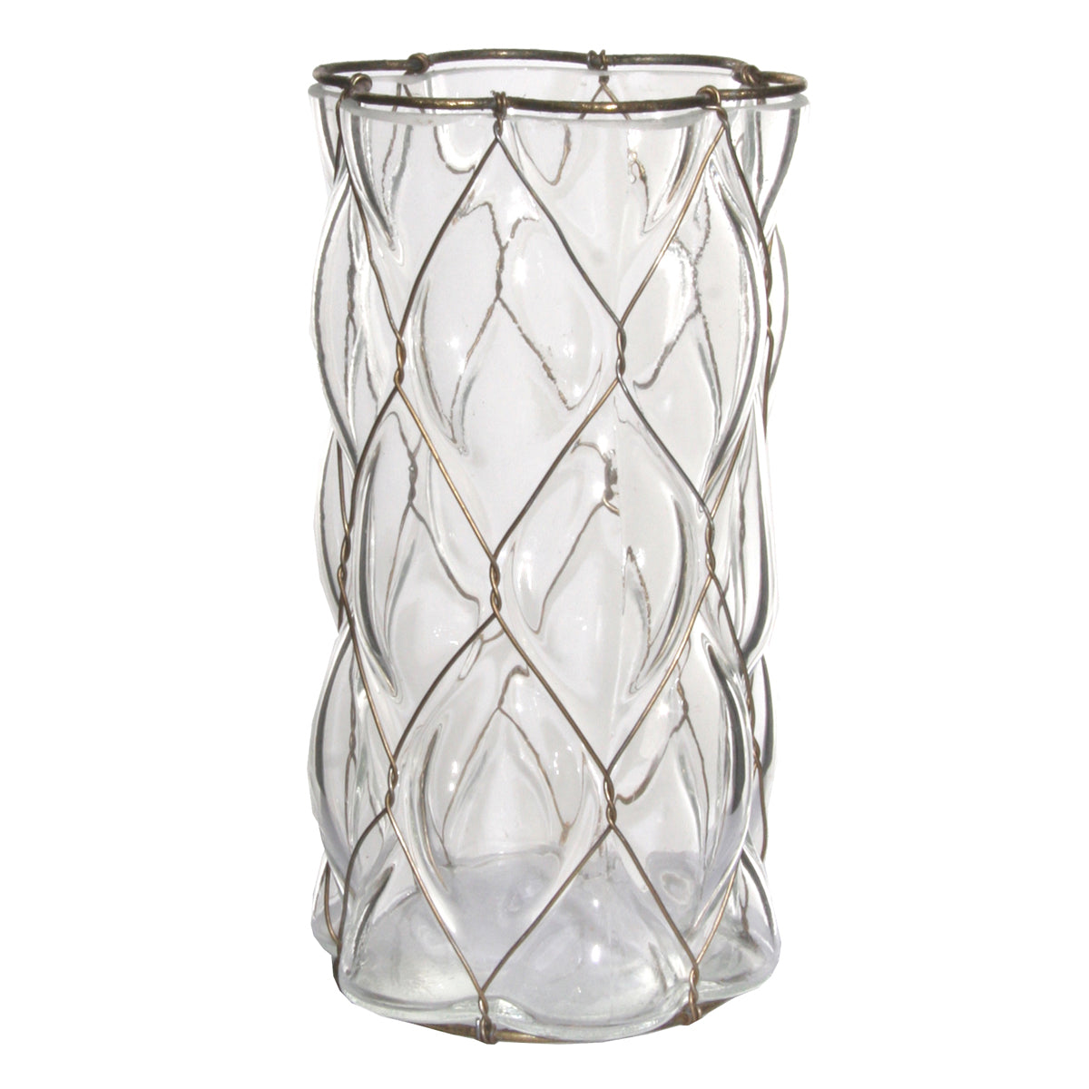 GLASS CLEAR WITH GOLD NET HOME ACCESSORIES