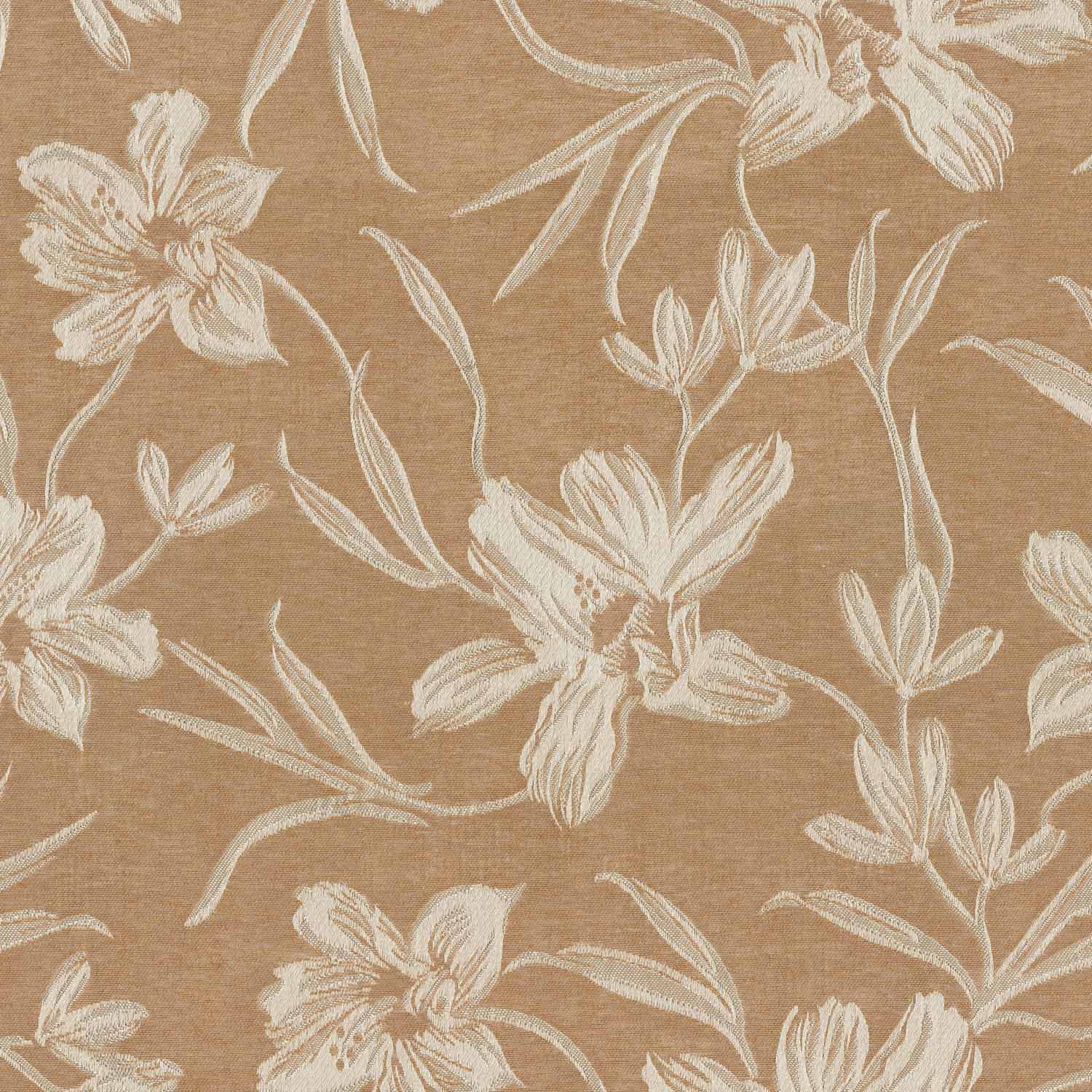 BSL BROWN FLORAL CURTAIN FABRIC
