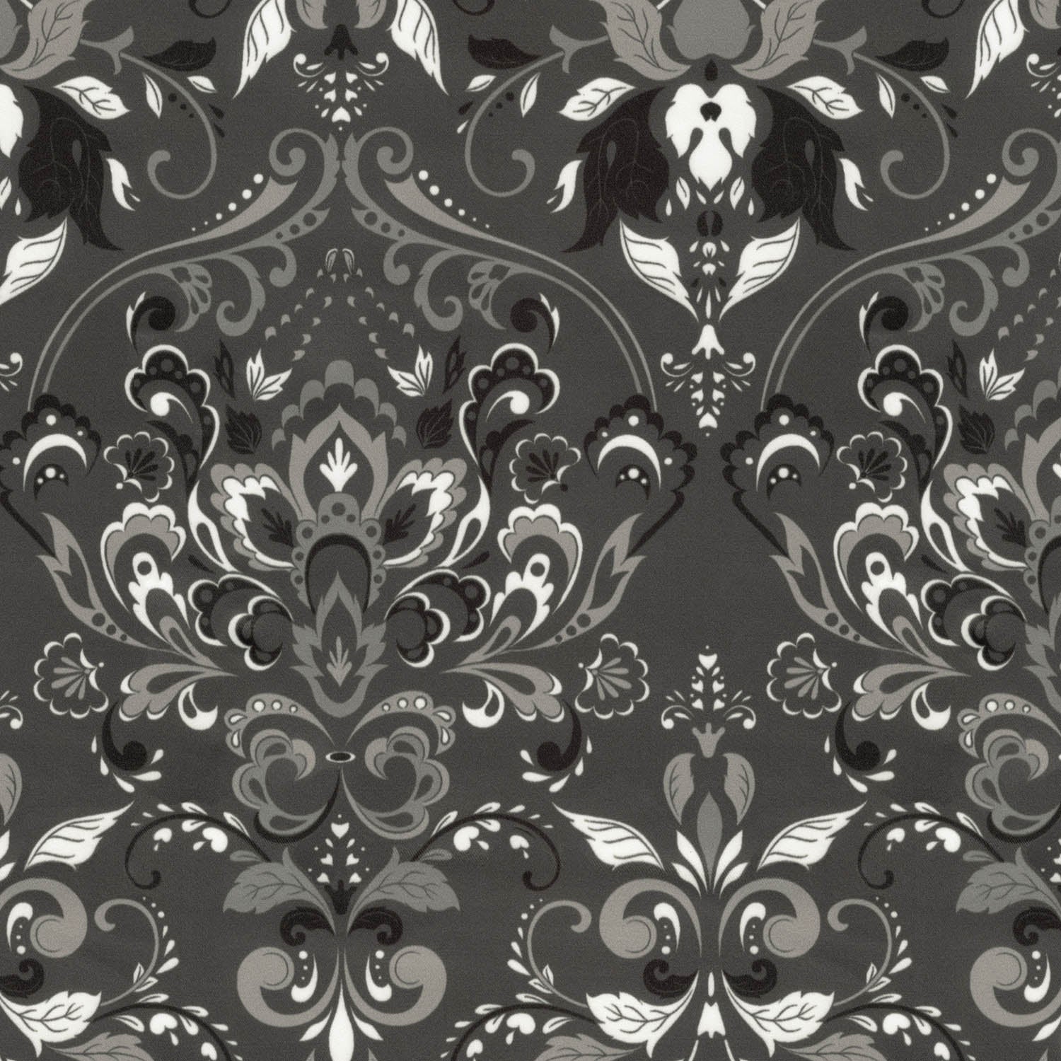 ORBIT PRINTED OFF BLACK ABSTRACT CURTAIN FABRIC
