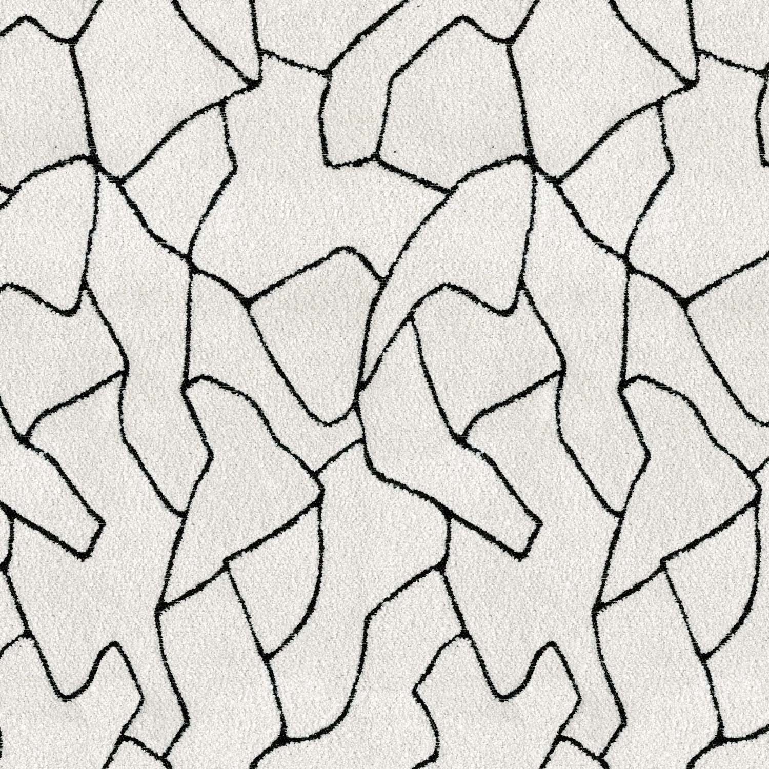 WHITE SCALA BLACK LINING TEXTURE SOFA FABRIC