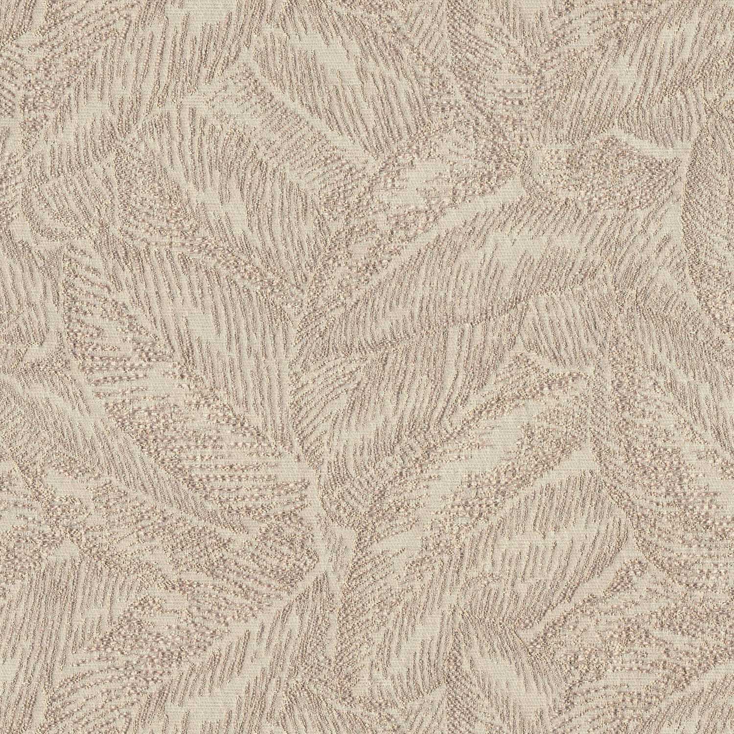 611070 BEIGE LEAF PRINTED TEXTURE CURTAIN FABRIC