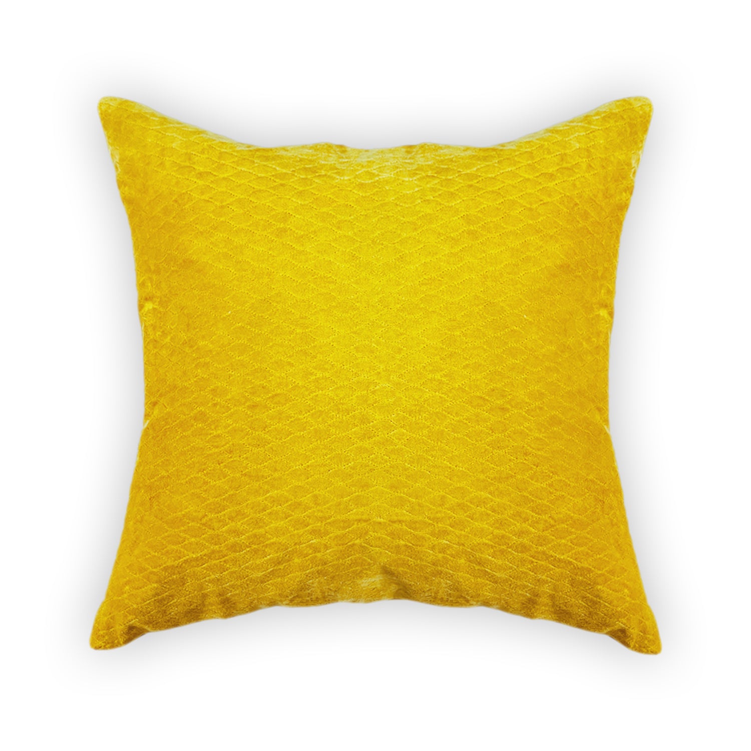 YELLOW TEXTURE VELVET CUSHION COVER