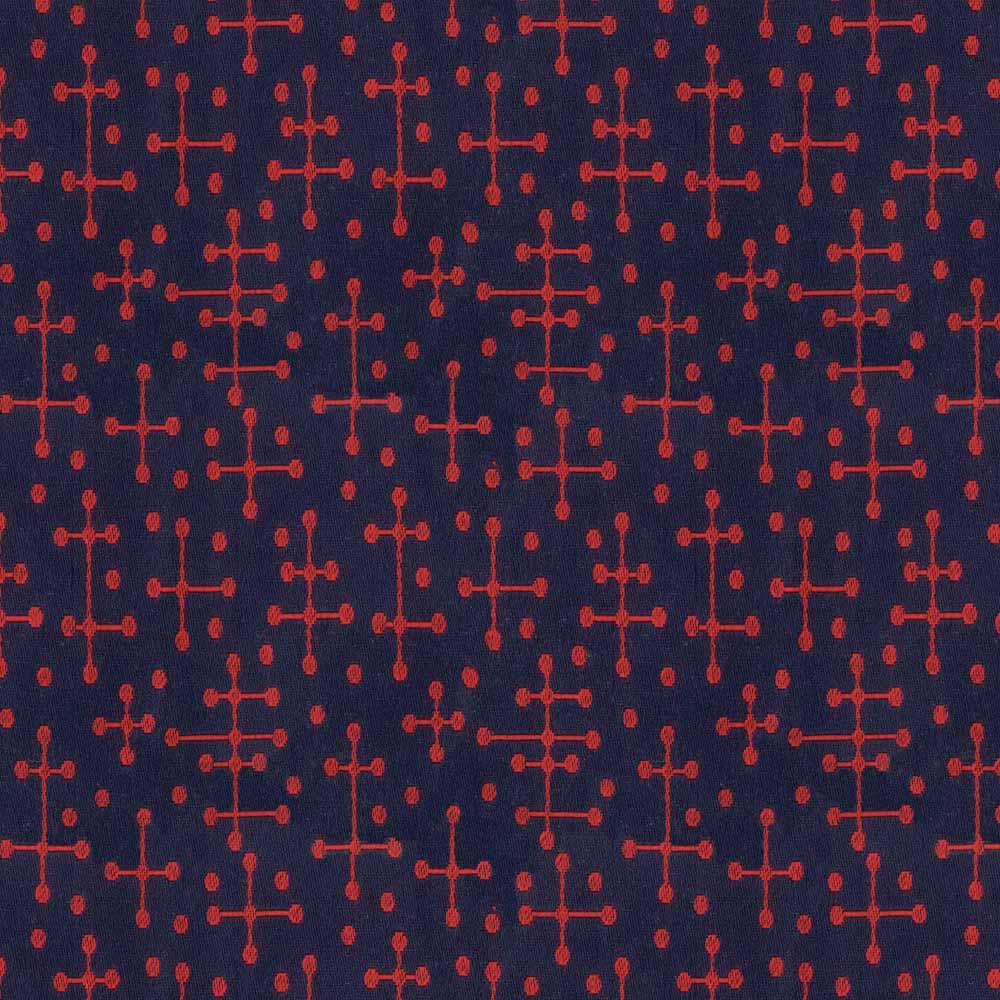 ROME BLUE RED TEXTURE SOFA FABRIC
