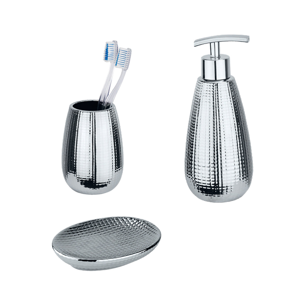 DAKAR SILVER 3PCS BATHROOM SET
