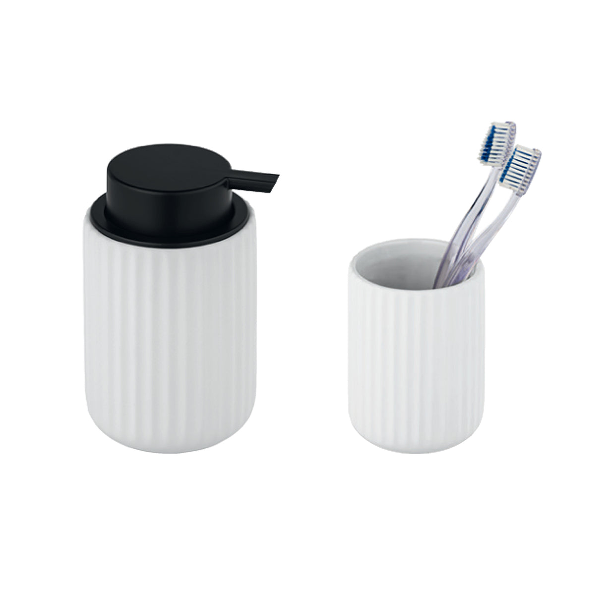 BELLUNO WHITE 2PCS BATHROOM SET