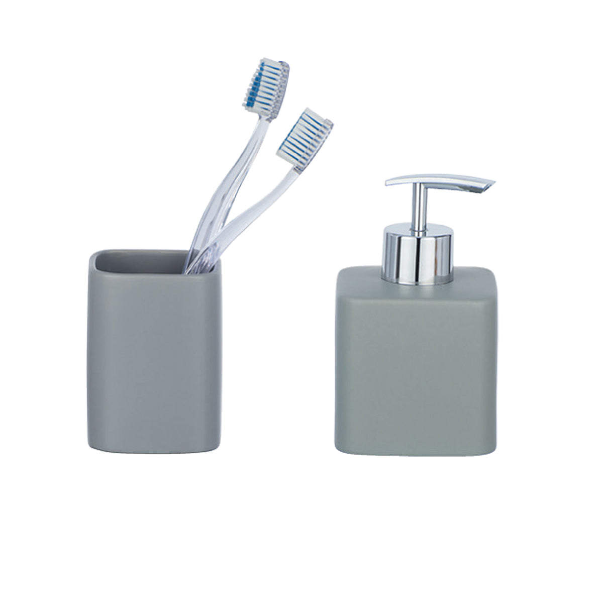 HEXA GREY 2PCS BATHROOM SET
