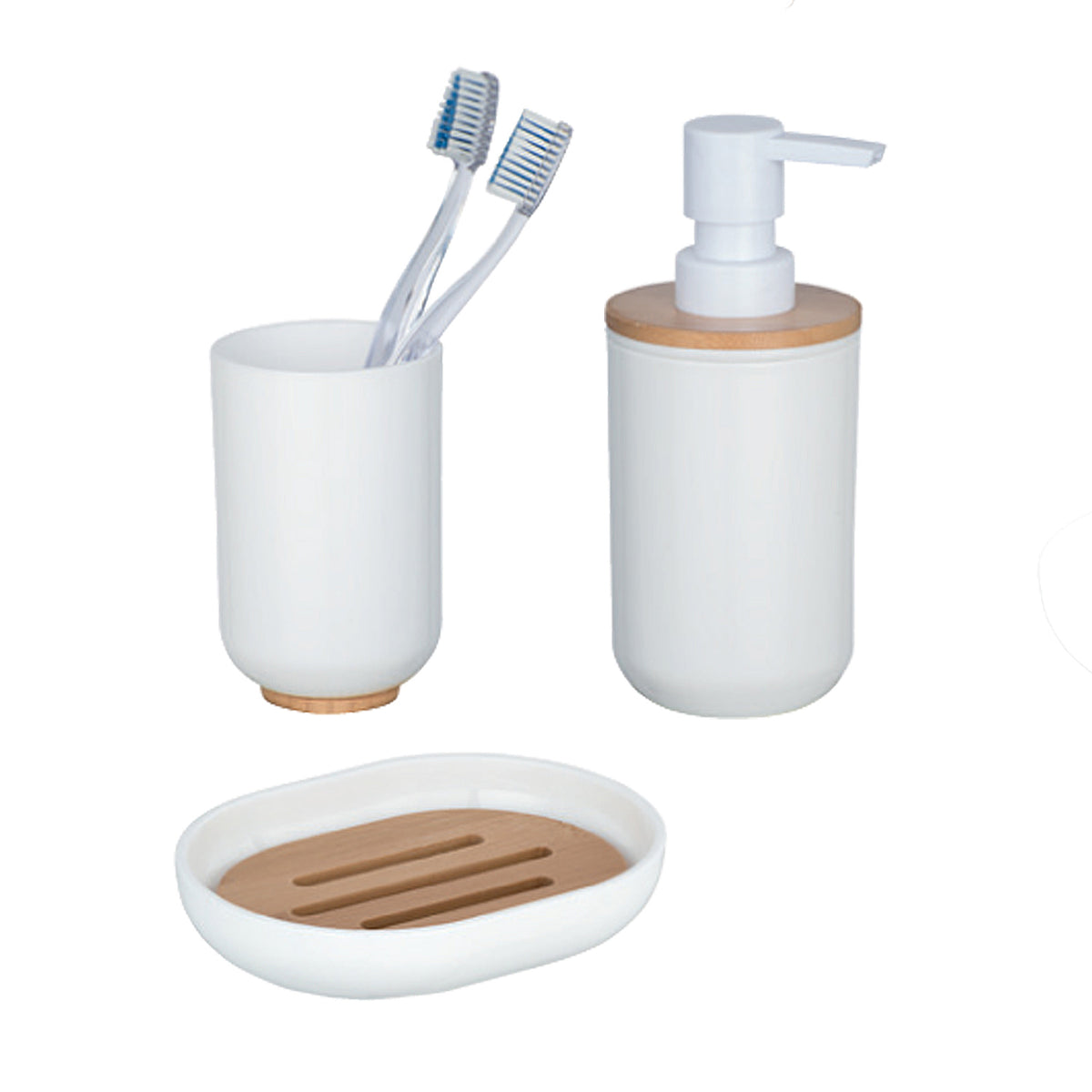 POSA WHITE 3PCS BATHROOM SET