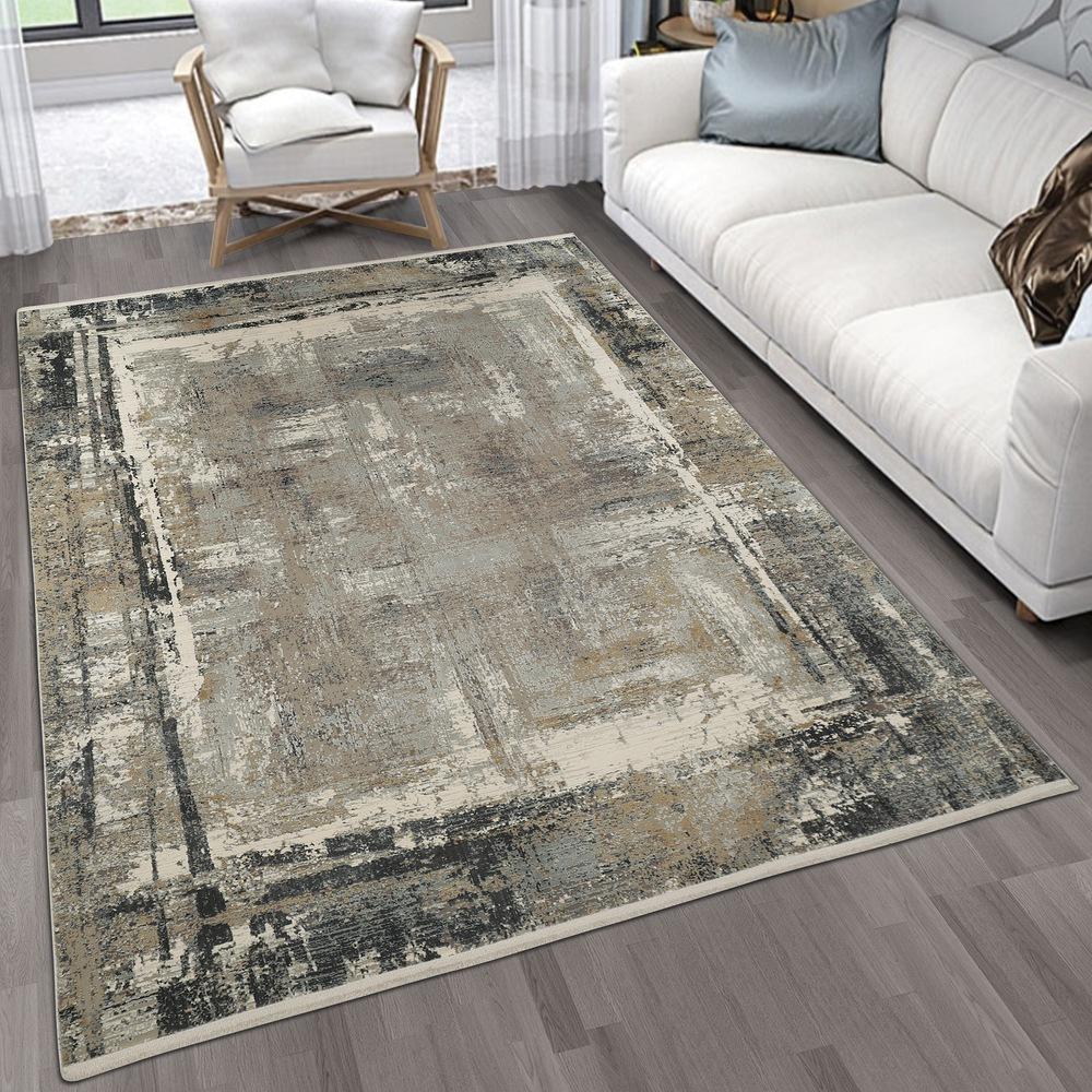 CRYSTAL DARK GREY SILK CARPET