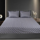 GLOBAL LIVING SG BLACK BLUE DOTTED MODERN DOUBLE BEDSHEET